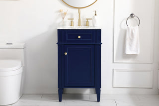 21 inch Single bathroom vanity in blue