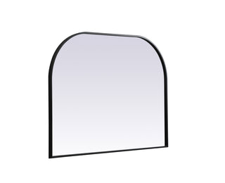 Metal Frame Arch Mirror 40x30 Inch in Black