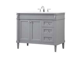 42 inch Single bathroom vanity in grey