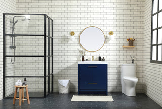 30 inch Single bathroom vanity in Blue