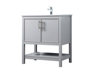 30 Inch SIngle Bathroom Vanity In Grey