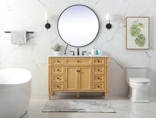 48 inch Single bathroom vanity in natural wood