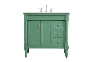 36 inch Single bathroom vanity in vintage mint