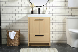 24 inch Single bathroom vanity in Maple