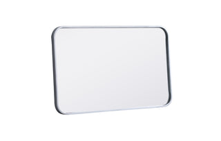 Soft corner metal rectangular mirror 18x30 inch in Silver