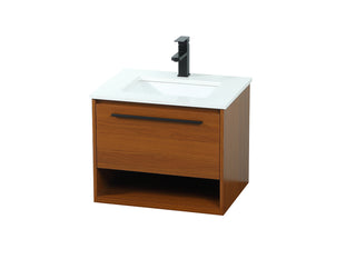 24 inch Single bathroom vanity in teak