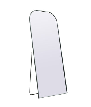 Metal Frame Arch Full Length Mirror 32x76 Inch in Silver