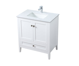 30 Inch SIngle Bathroom Vanity In White