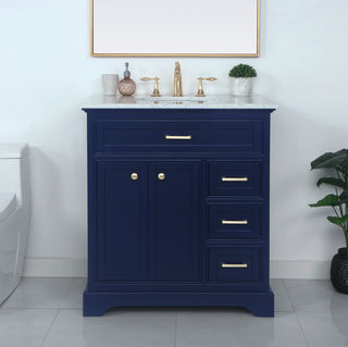 32 inch Single bathroom vanity in Blue