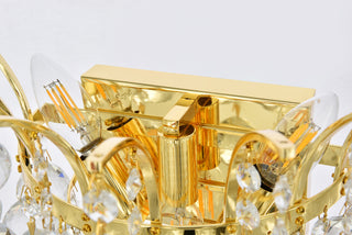 Victoria 3 light Gold Wall Sconce Clear Royal Cut Crystal