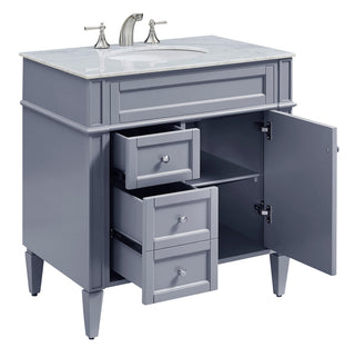 32 In. Single Bathroom Vanity Set In Grey