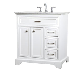 32 inch Single bathroom vanity in white