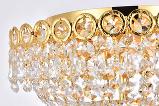 Century 4 light Gold Flush Mount Clear Royal Cut Crystal