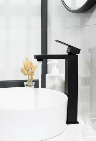 Jakob Single Hole Single Handle Bathroom Faucet in Matte Black