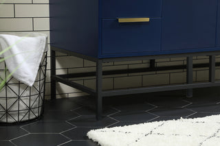 48 inch Single bathroom vanity in blue with backsplash
