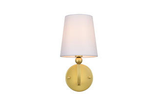 Colson 1 light Brass and Clear Bath Sconce