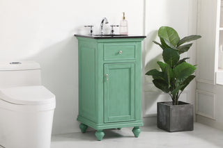 19 inch Single bathroom vanity in vintage mint