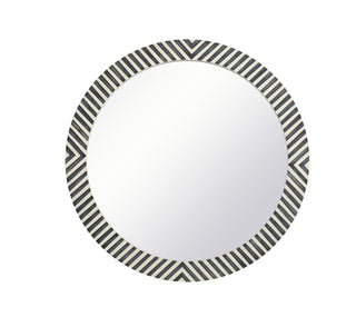 Round mirror 36 inch in Chevron