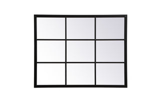 Metal windowpane mirror 32 inch x 40 inch in Black