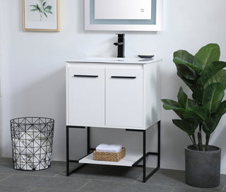 24 inch  Single Bathroom Vanity in White