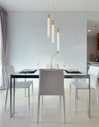 Weston 3 lights pendant in satin gold