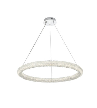 Bowen 32 inch Adjustable LED Chandelier in Chrome