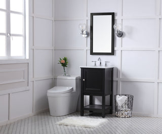 19 in. Single bathroom vanity set in Black