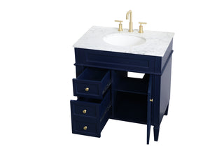 32 inch Single bathroom vanity in blue