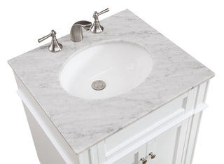 24 In. Single Bathroom Vanity Set In White