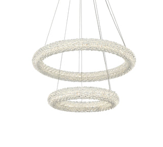 Bowen 24 inch Adjustable LED Chandelier in Satin Gold