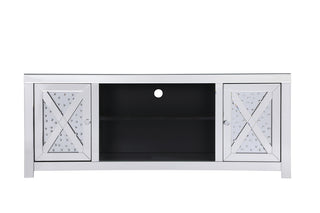 59 in. crystal mirrored TV stand 