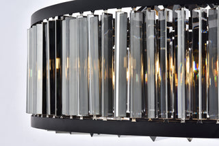 Chelsea 10 light Matte Black Chandelier Silver Shade (Grey) Royal Cut Crystal