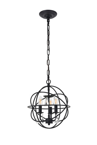 Wallace 3 light Matte Black Pendant