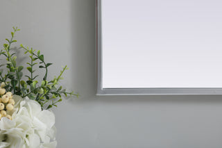 Metal Frame Arch Mirror 30x36 Inch in Silver