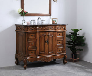 42 in. Single Bathroom Vanity set in teak