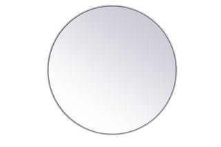 Metal frame round mirror 39 inch in Grey