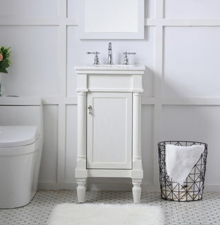 18 in. Single Bathroom Vanity set in antique white