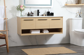 48 inch Single bathroom vanity in maple