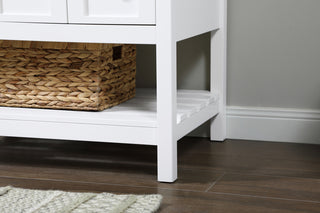 32 inch Single bathroom vanity in white with backsplash