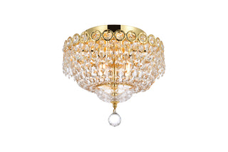 Century 4 light Gold Flush Mount Clear Royal Cut Crystal