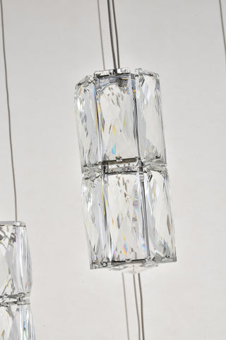 Polaris LED light Chrome Pendant Clear Crystal