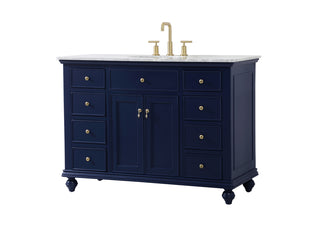 48 inch Single bathroom vanity in blue