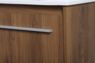 36 inch  Single Bathroom Floating Vanity in Walnut Brown