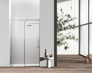 Frameless shower door 48 x 76 Polished Chrome