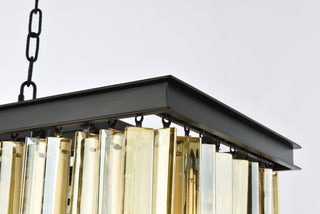 Sydney 12 light Matte Black Chandelier Golden Teak (Smoky) Royal Cut Crystal