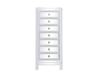 18 inch mirrored lingere chest in white