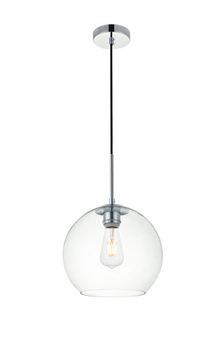 Baxter 1 Light Chrome Pendant With Clear Glass