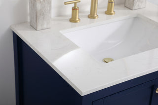 30 inch Single Bathroom Vanity in Blue