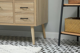 48 inch Single bathroom vanity in mango wood with backsplash