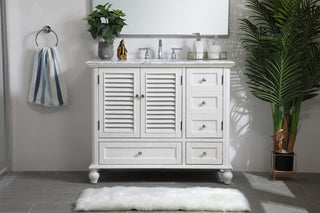 42 inch Single Bathroom Vanity in Antique White